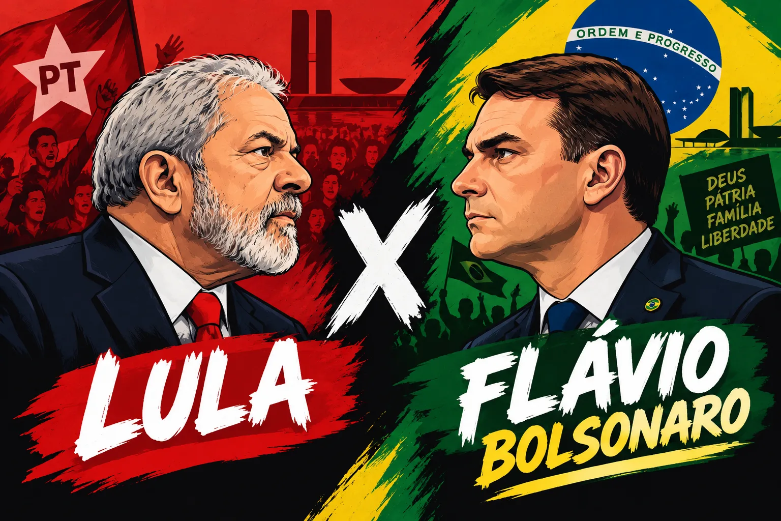 Datafolha: Flávio tem 51% e Lula, 49% dos votos válidos antes do 2º turno