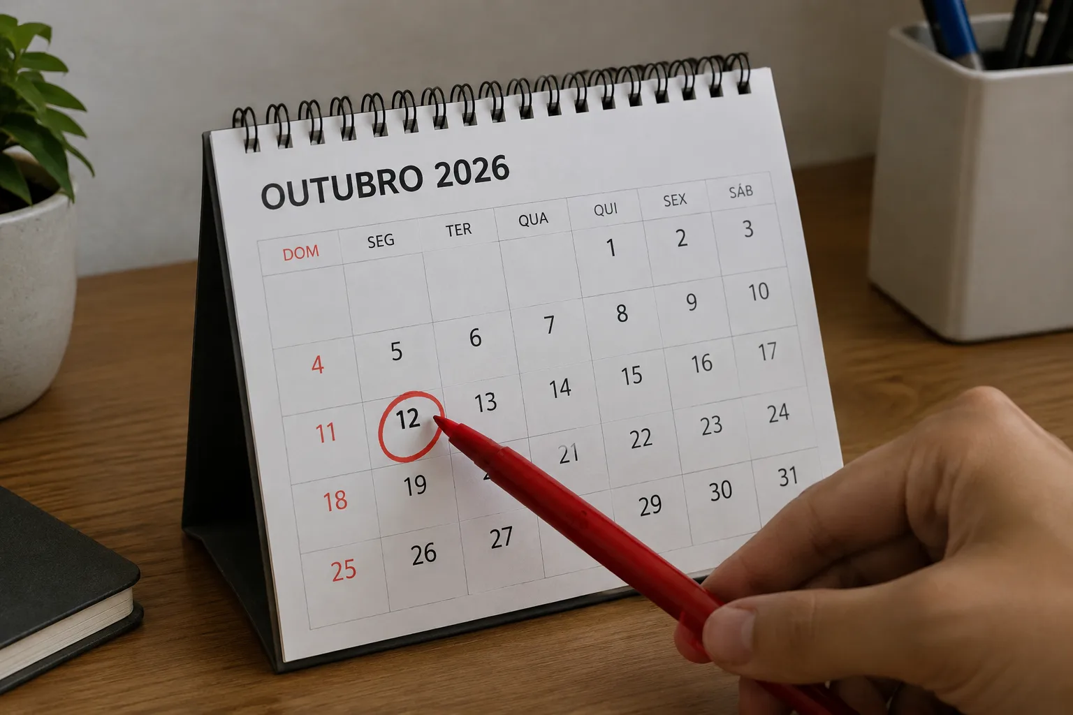 12 de outubro vai dar feriadão em 2026? Veja como fica a folga dos trabalhadores