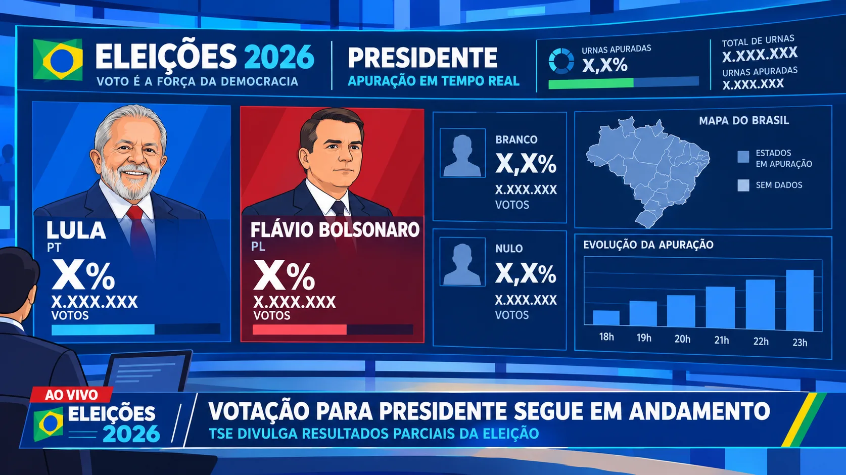 Resultado das Eleições 2026 para presidente: veja quem está ganhando