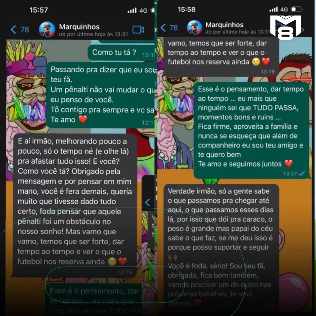 Neymar expõe trocas de mensagem com Marquinho, Thiago Silva e Rodrygo
