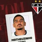 Ferroviário anuncia a contratação do atacante Matheuzinho, ex-São José-RS