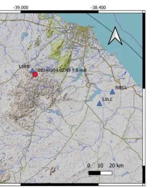 Ceará: dez tremores de terra são registrados em Maranguape nesta segunda-feira (4)
