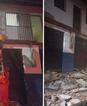 Desabamento de varanda de prédio deixa moradores presos em Fortaleza