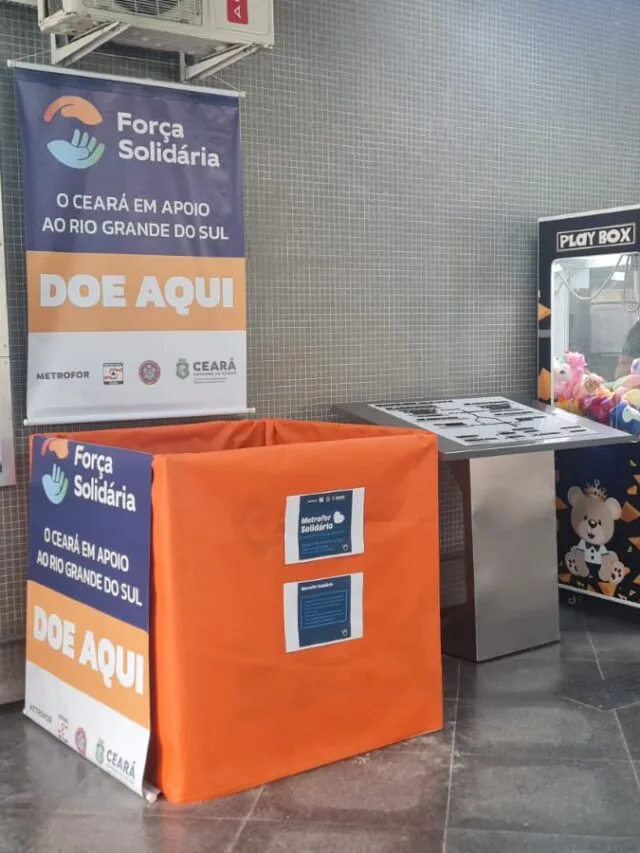Estações de Metrô e VLT recebem doações para famílias desabrigadas no Rio Grande do Sul