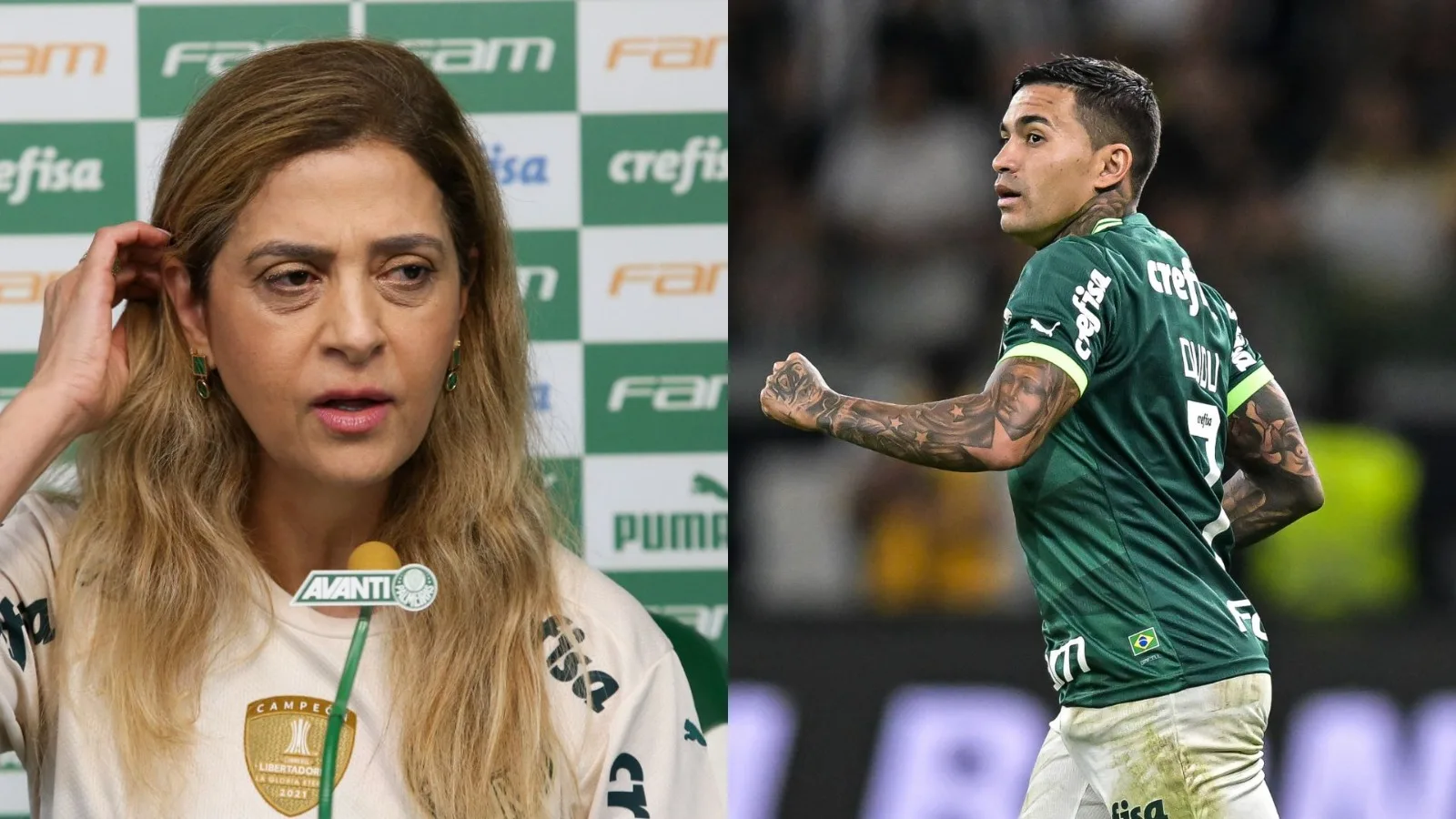 Dudu volta a atacar Leila Pereira e comete gafe: 'Mais falsa que nota de 2 reais'