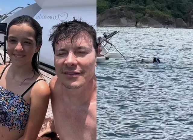Filha de Rodrigo Faro resgata banhista levada por forte correnteza no mar
