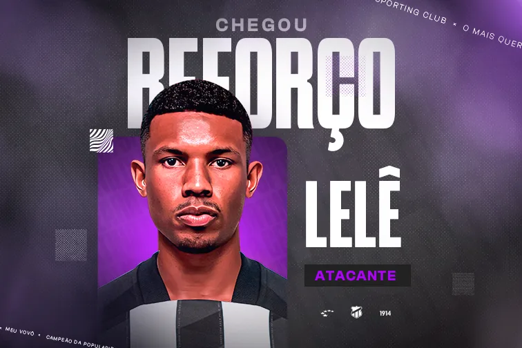 Ceará anuncia atacante Lelê como novo reforço para a temporada 2025