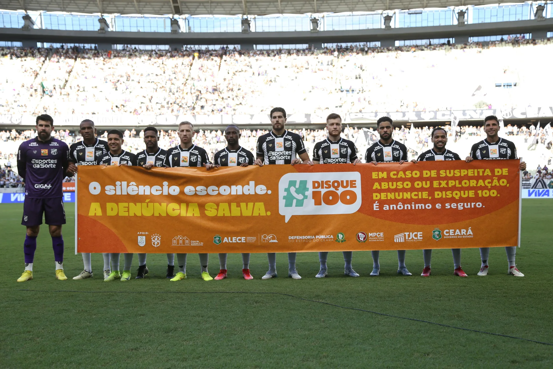 Ceará x Sport tem campanha de proteção à infância contra violência sexual