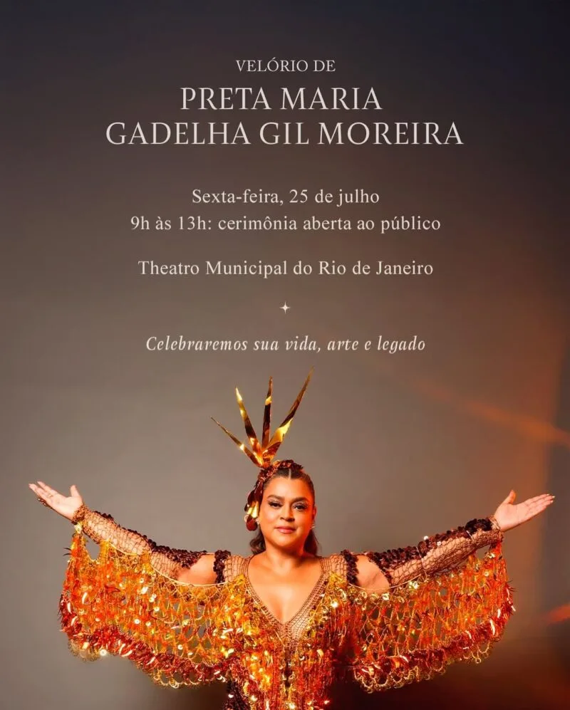 Velório de Preta Gil será realizado no Theatro Municipal do Rio com acesso ao público