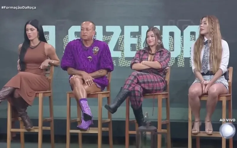 Segunda Roça de A Fazenda 17 é formada com Rayane, Walério, Duda e Renata
