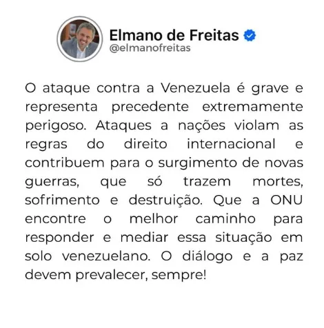 “O diálogo e a paz devem prevalecer”, diz Elmano após ataque dos EUA à Venezuela