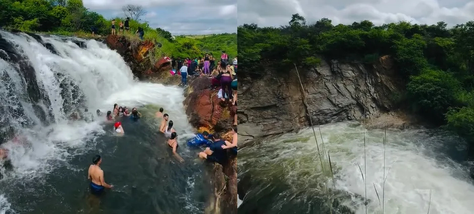 Cachoeira em Lavras da Mangabeira, no Ceará, impressiona nas redes pela beleza