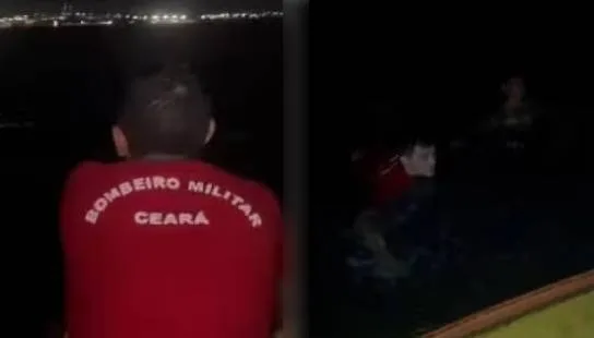 Mulher é resgatada à deriva no mar de Fortaleza após recusar ajuda inicial de pescador