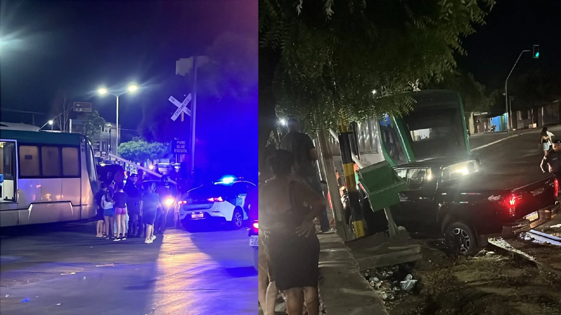 Carro é atingido por metrô em Juazeiro do Norte, no Ceará; acidente deixa danos materiais