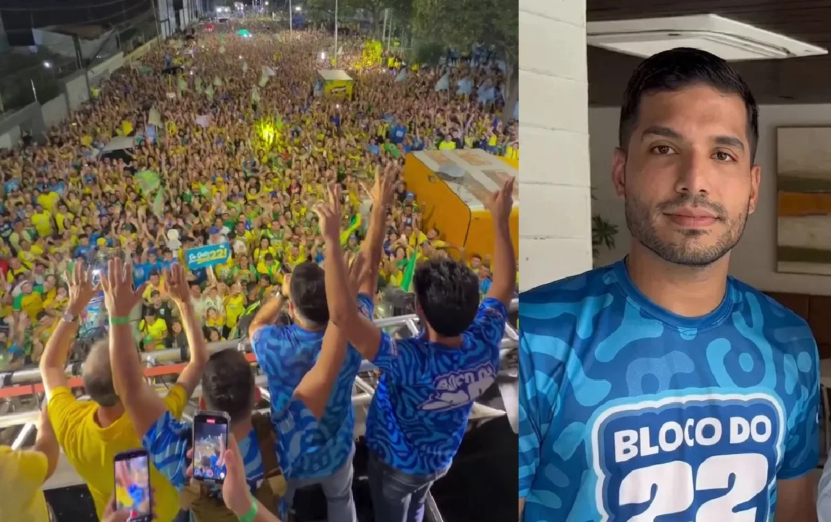 André Fernandes leva Bloco do 22 a Mossoró em ato por Flávio Bolsonaro