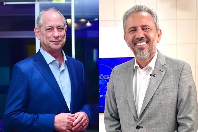 Foto: Montagem/GCC Ciro Gomes e Elmano de Freitas faltam a debate da TV Cidade; Vera Lúcia e Delegado Huggo participam