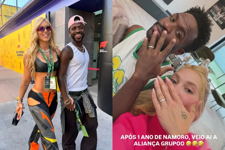 Virginia Fonseca e Vini Jr. exibem alianças após um ano de namoro: “Veio aí”