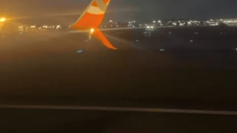 Motor de avião pega fogo durante decolagem e Aeroporto de Goiânia fecha para pousos e partidas