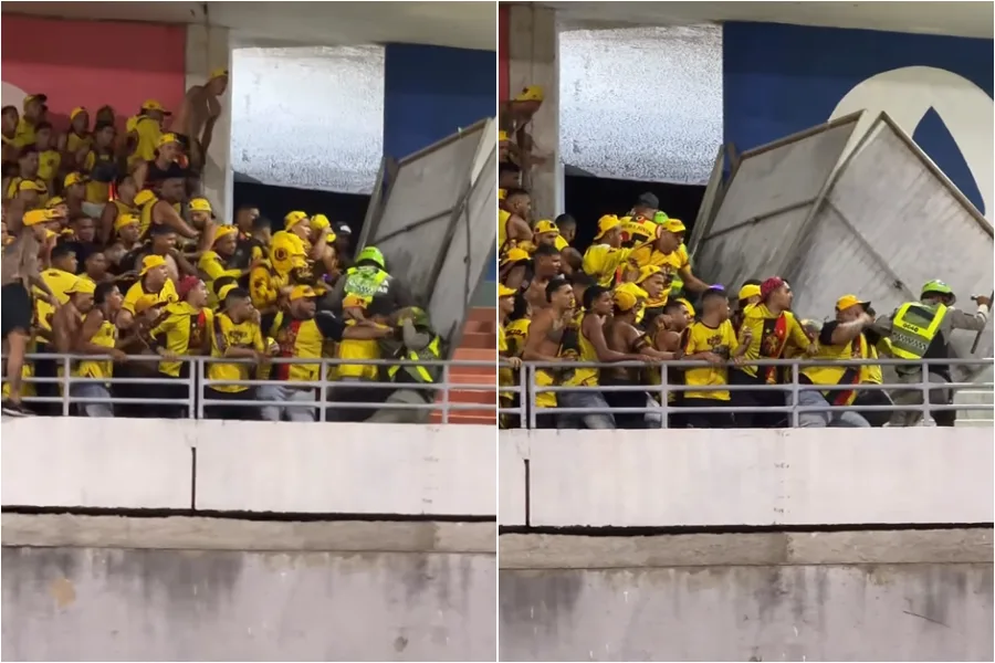 Torcedores do Sport agridem policiais e tentam invadir setor do CRB no Rei Pelé