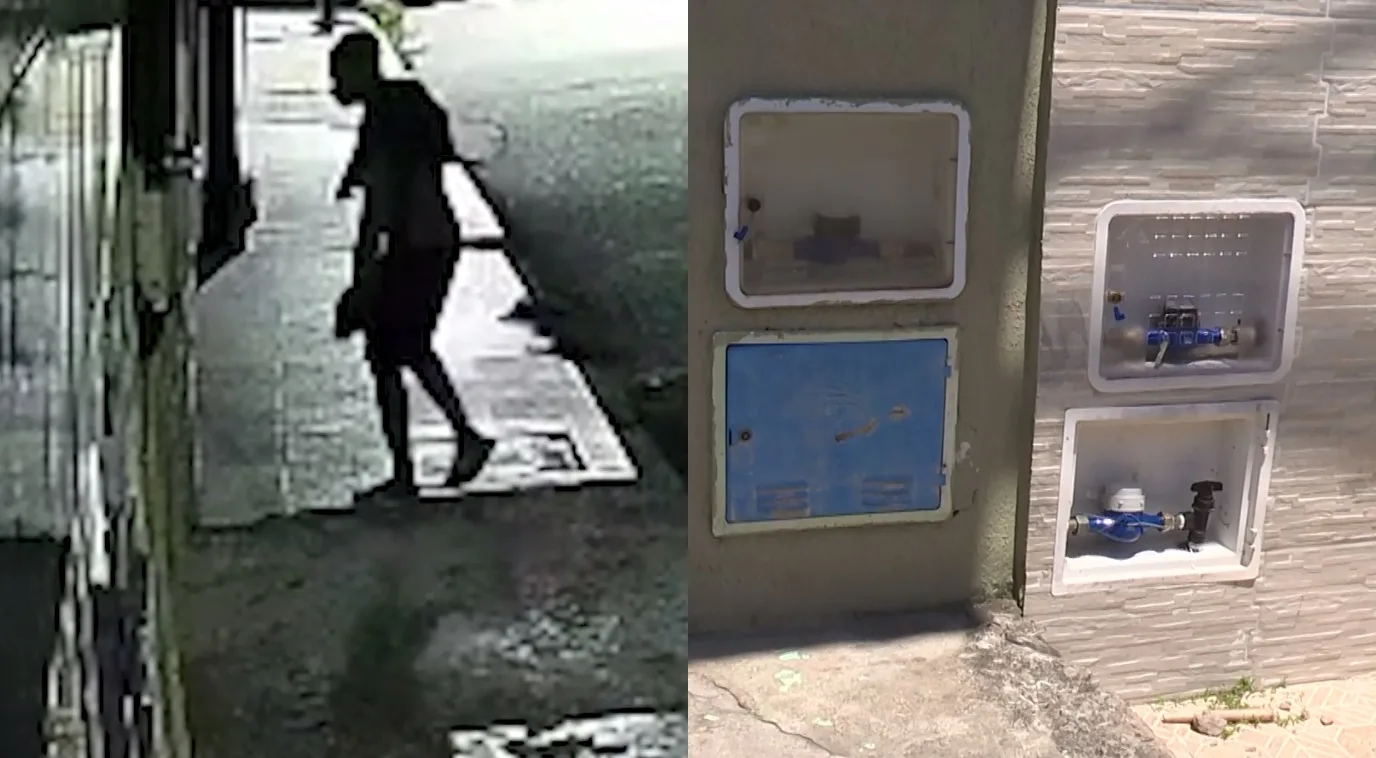 Homem é flagrado furtando hidrômetros durante a madrugada em bairro de Fortaleza