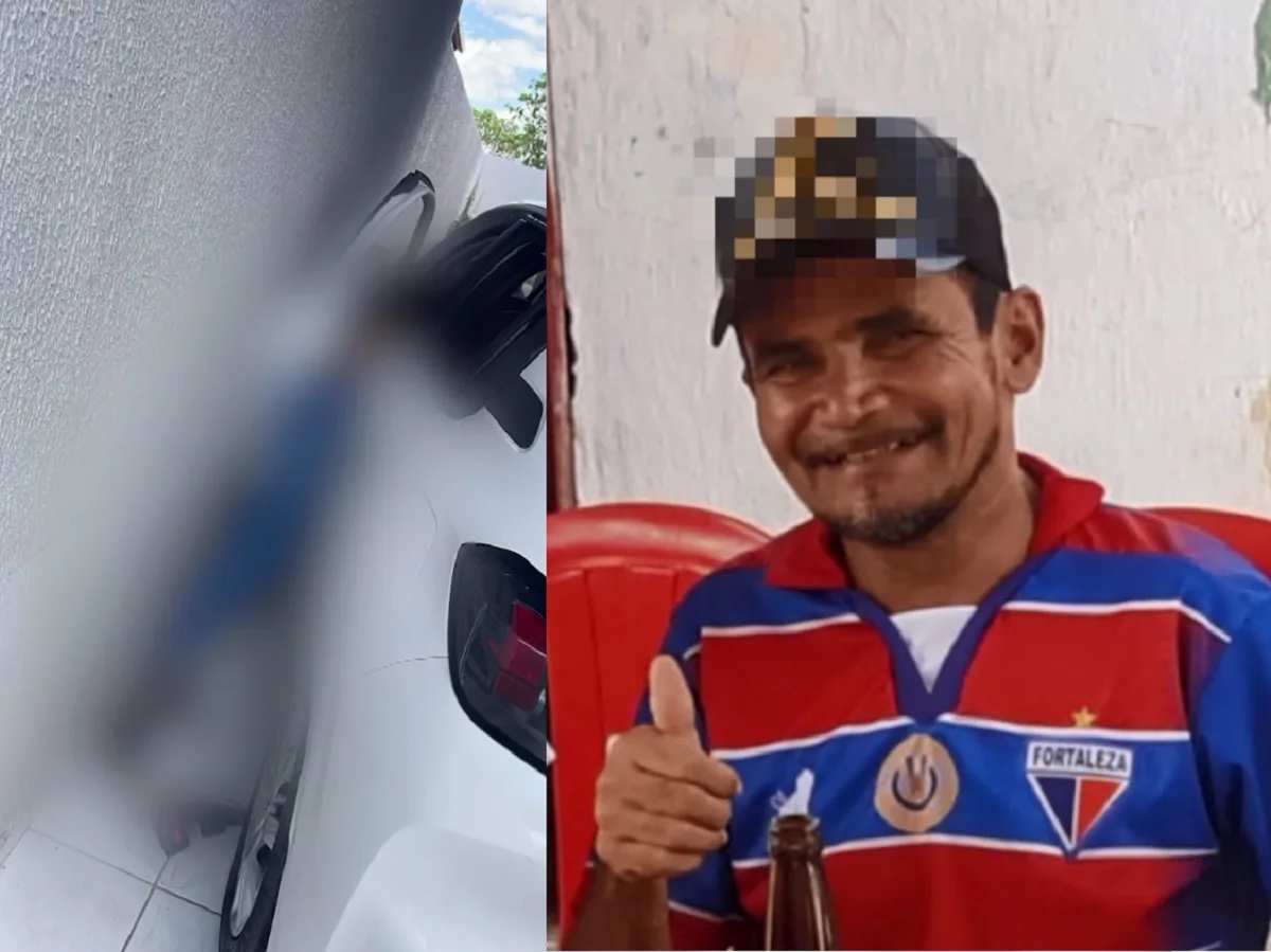 Homem morre após ser arrastado pelo próprio carro e ficar preso contra parede no Ceará