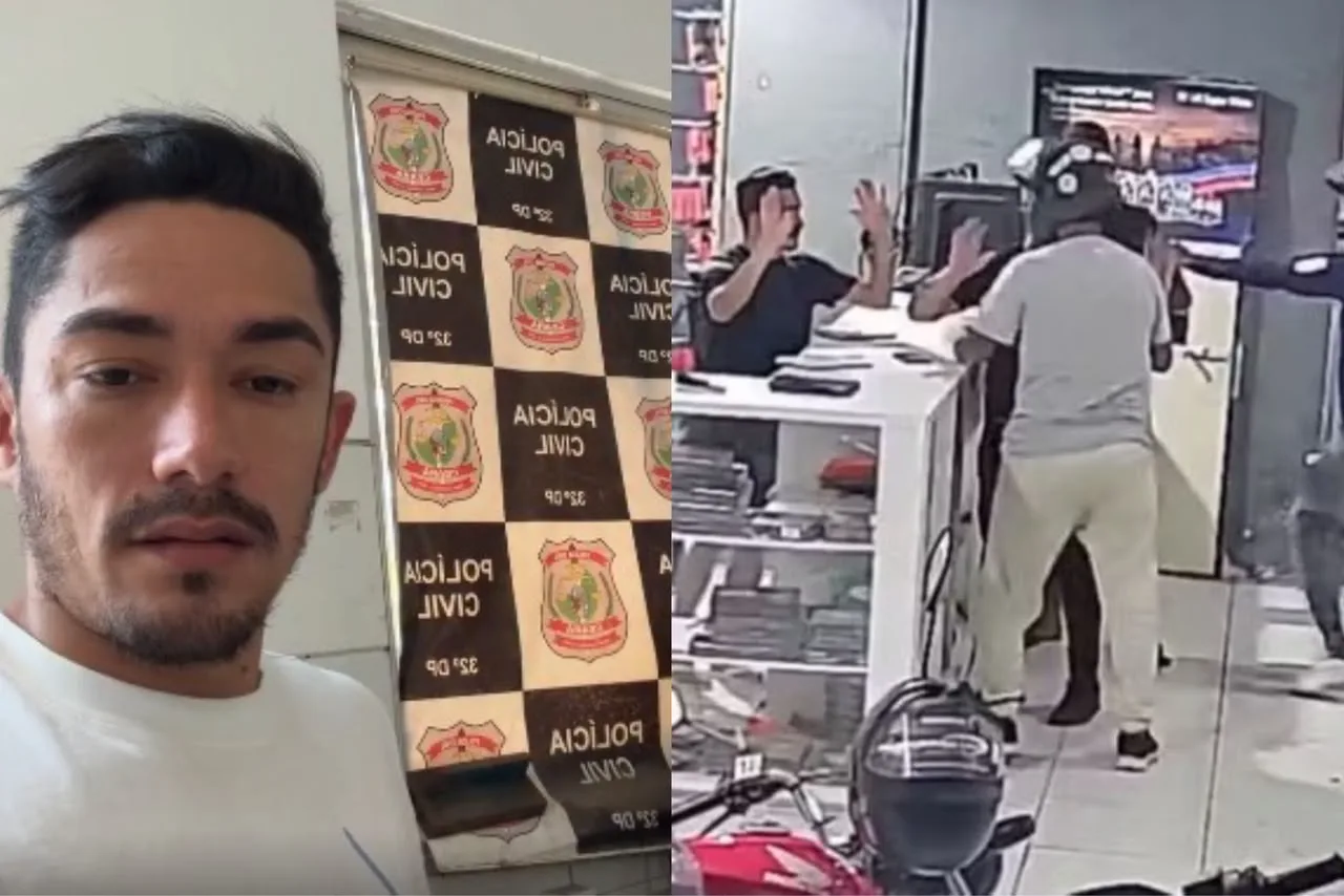 Influenciador tem joias e dinheiro roubados durante assalto à loja em Fortaleza