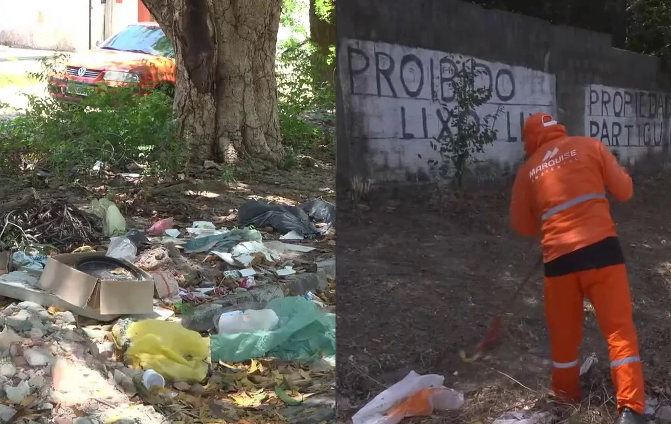 Lixo descartado irregularmente prejudica ruas de Fortaleza; veja como solicitar limpeza