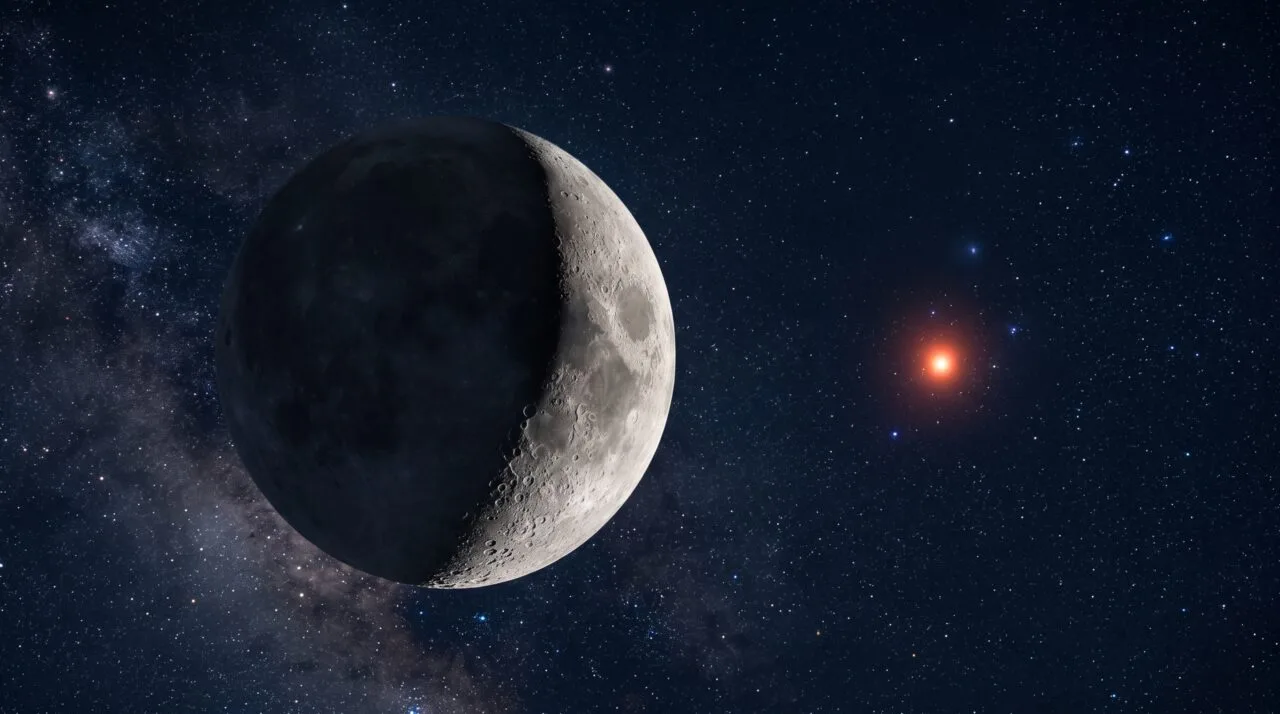 Lua crescente se aproxima de Antares e cria encontro raro no céu; saiba como observar