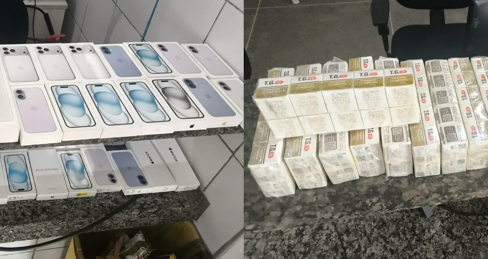 Motorista é autuado em Fortaleza após PM encontrar 174 frascos de emagrecedor e 28 iPhones