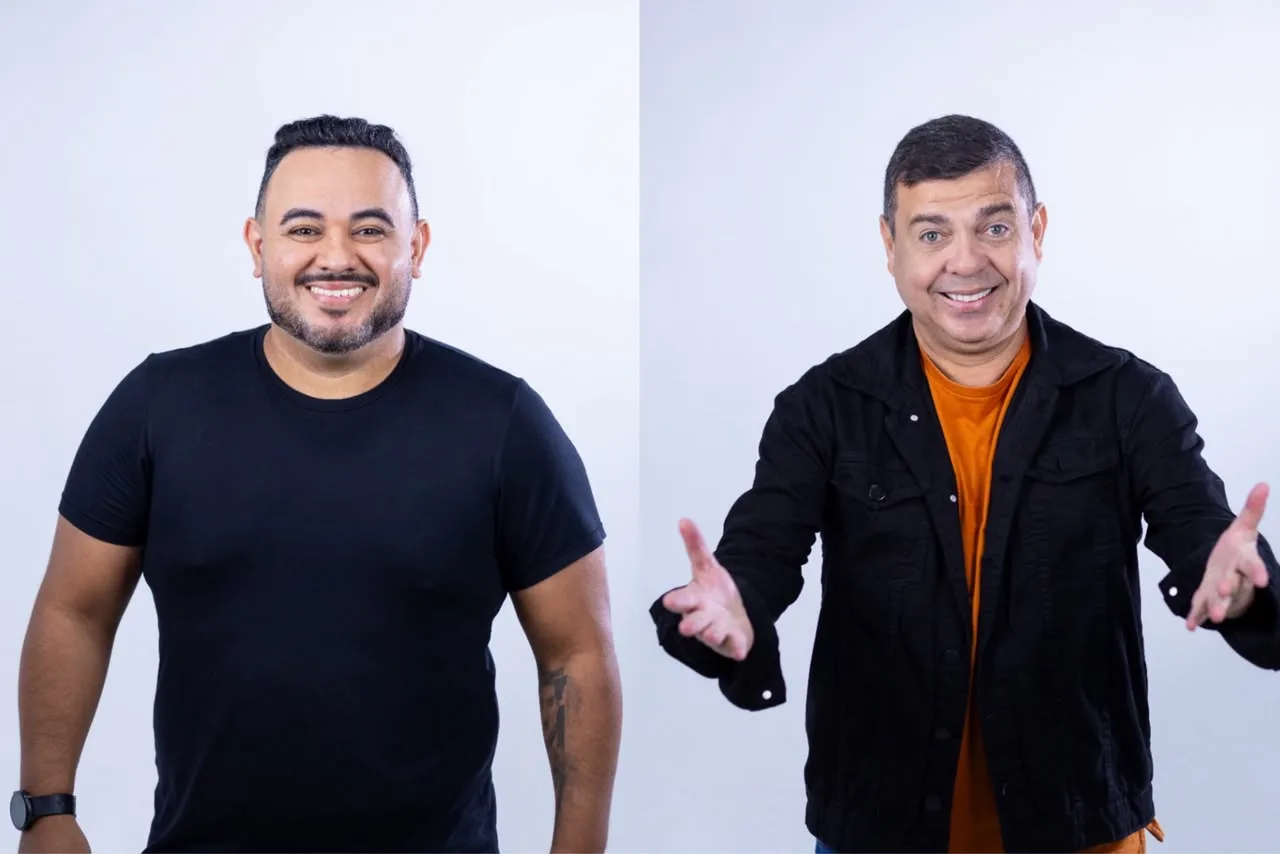 Oliveirinha e Bruno Paz apresentam show de humor no Eusébio nesta sexta-feira (30)