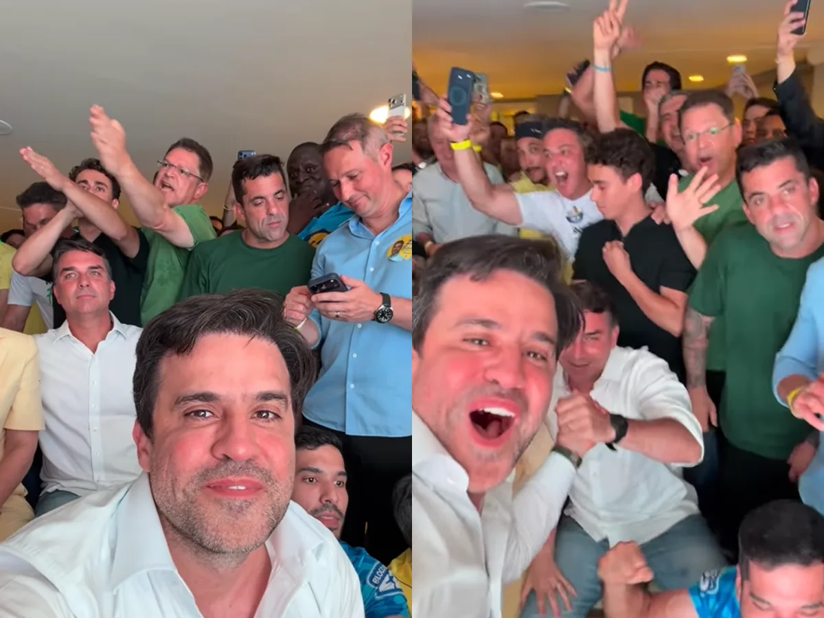 Antes da derrota, Pablo Marçal gravou Flávio Bolsonaro e aliados comemorando virada na apuração