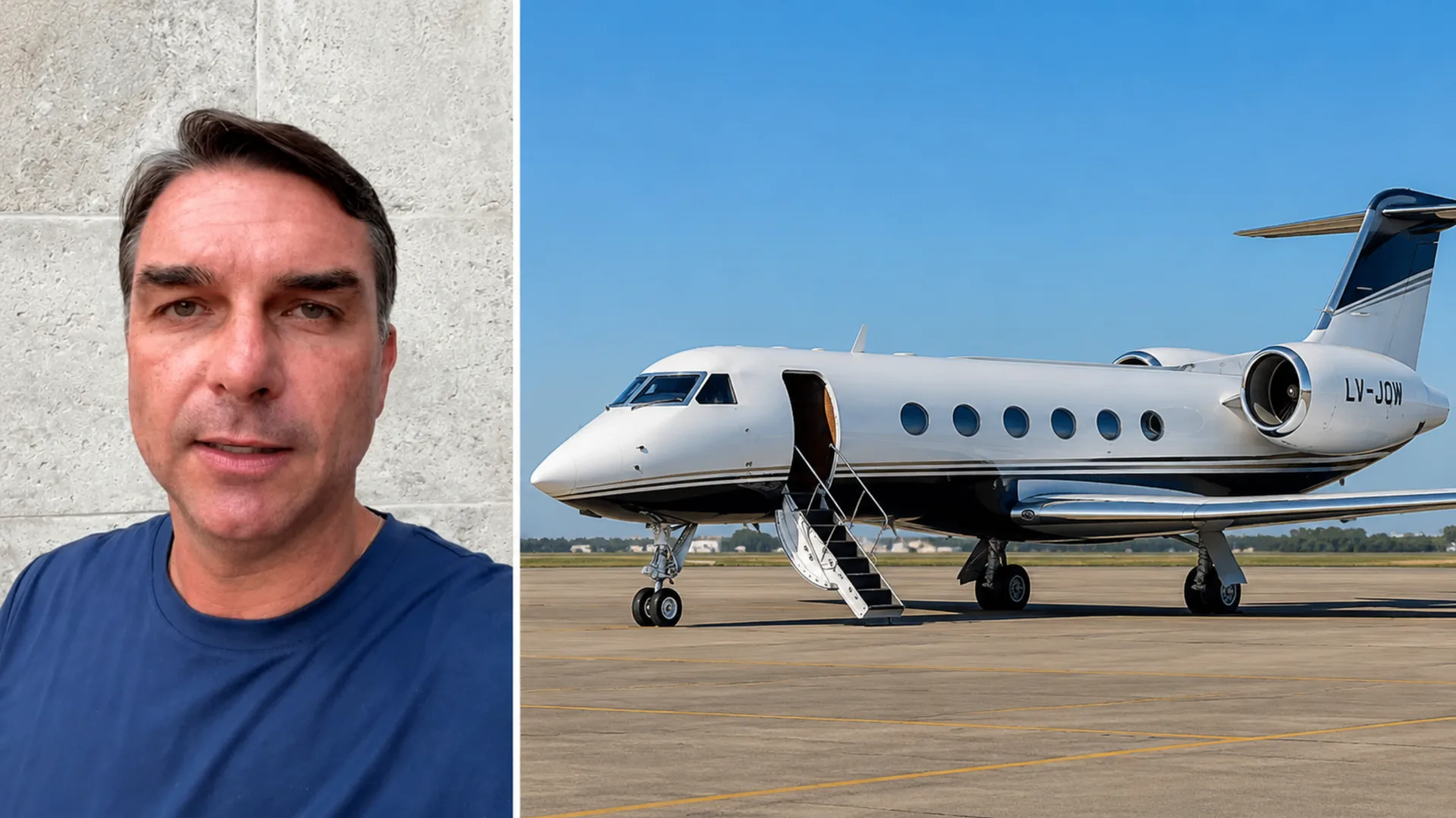 Voo de Flávio Bolsonaro e família deixou Guayaquil, no Equador, rumo a Miami nesta quarta-feira (28), com chegada prevista para 10h40. (Foto: Reprodução) Voo de Flávio Bolsonaro e família deixa Equador com destino a Miami, nos EUA