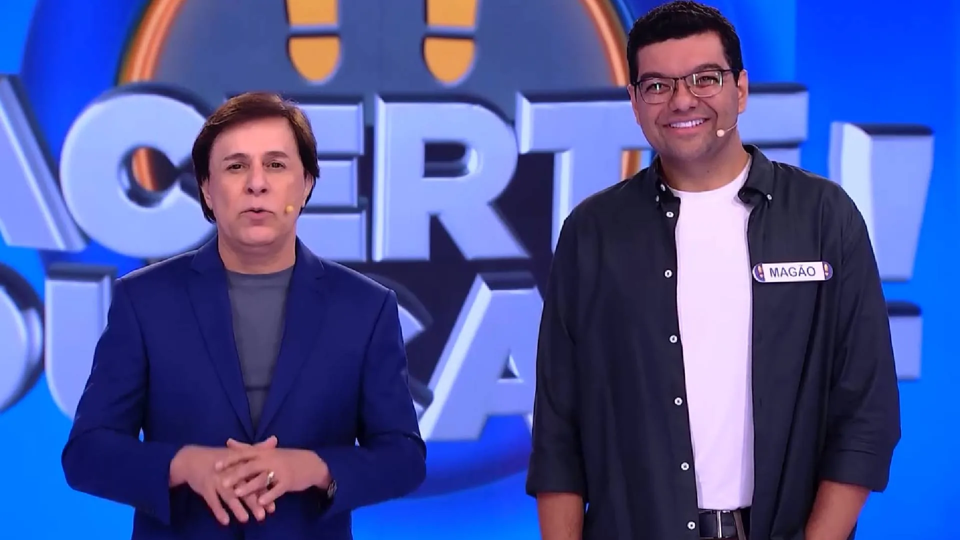 Luiz Esteves participa de gravação do 'Acerte ou Caia!' em São Paulo