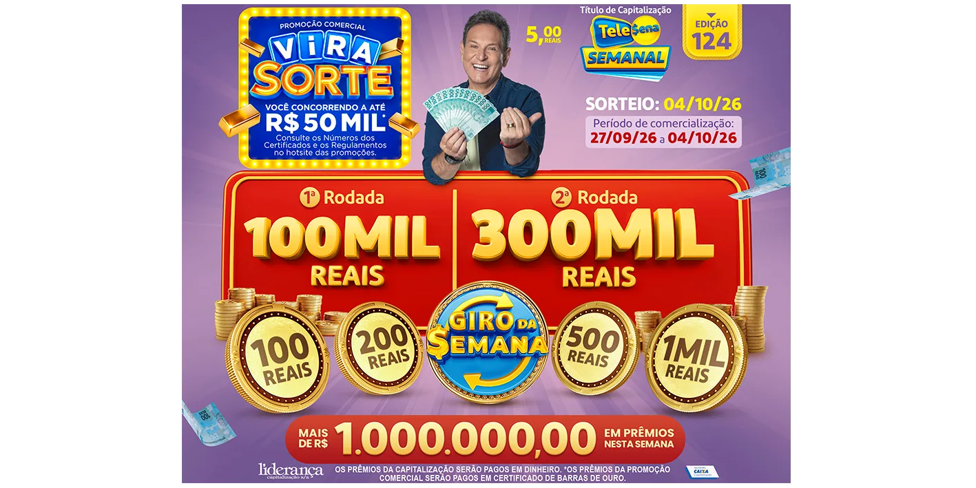 Tele Sena Semanal: confira o resultado de hoje, domingo (04/10)