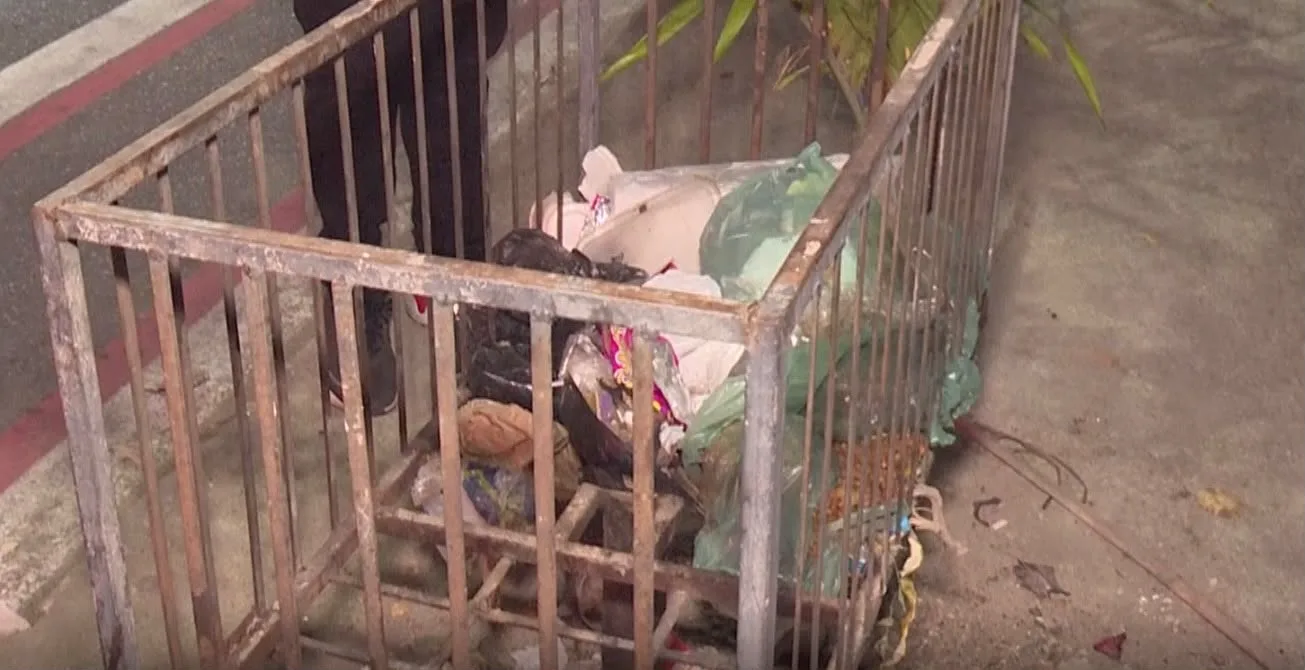 Feto de aproximadamente 5 meses é encontrado em lixeira de avenida em Fortaleza