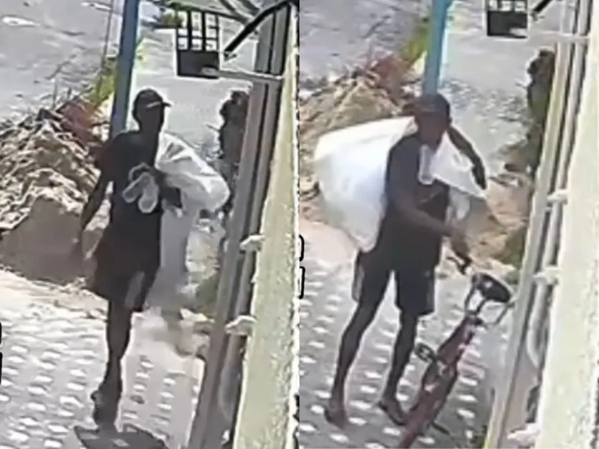 Câmera registra furto de bicicleta e objetos em imóvel no Joaquim Távora, em Fortaleza