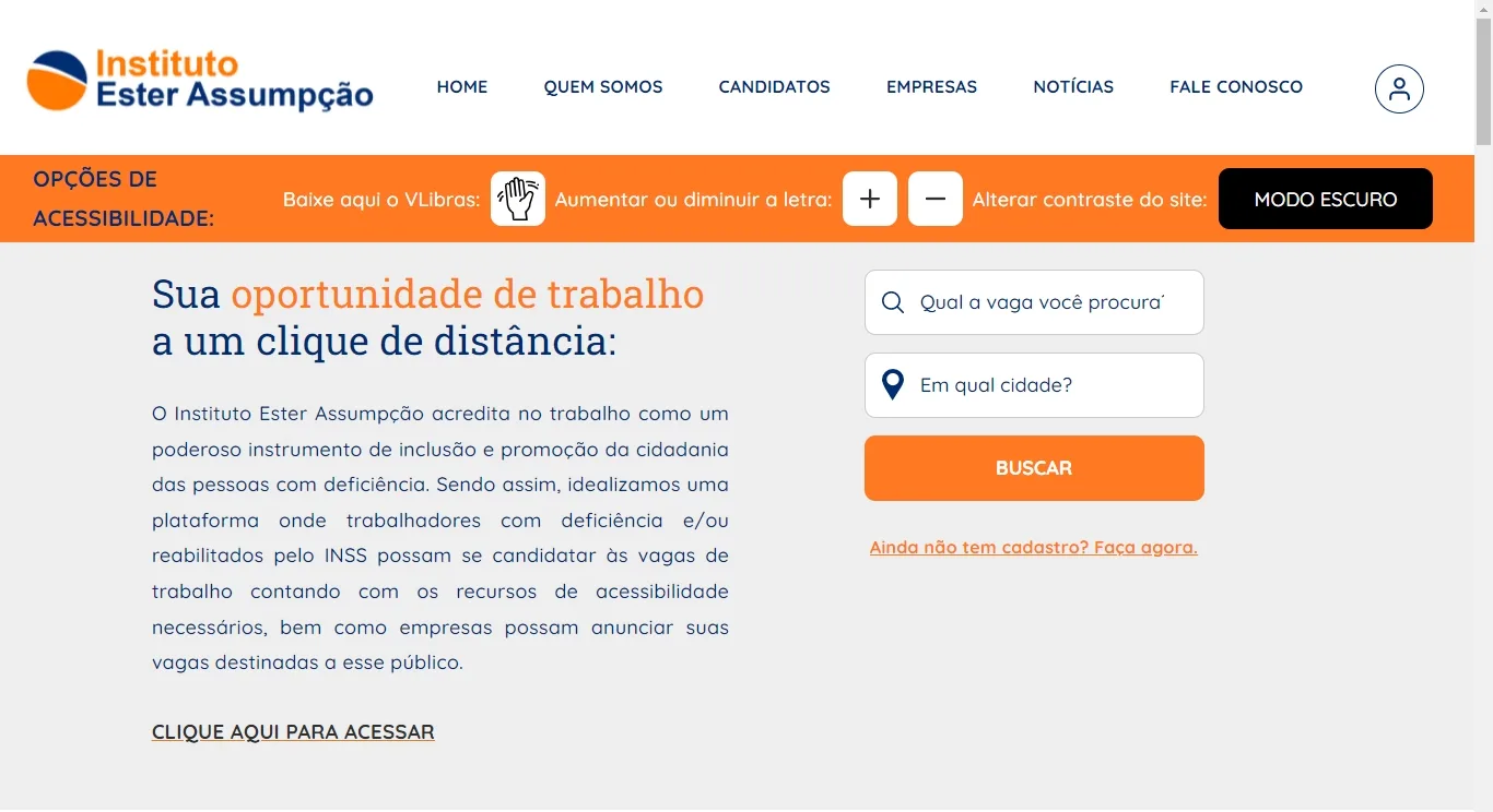 Plataforma de emprego para pessoas com deficiência divulga mais de 100 oportunidades