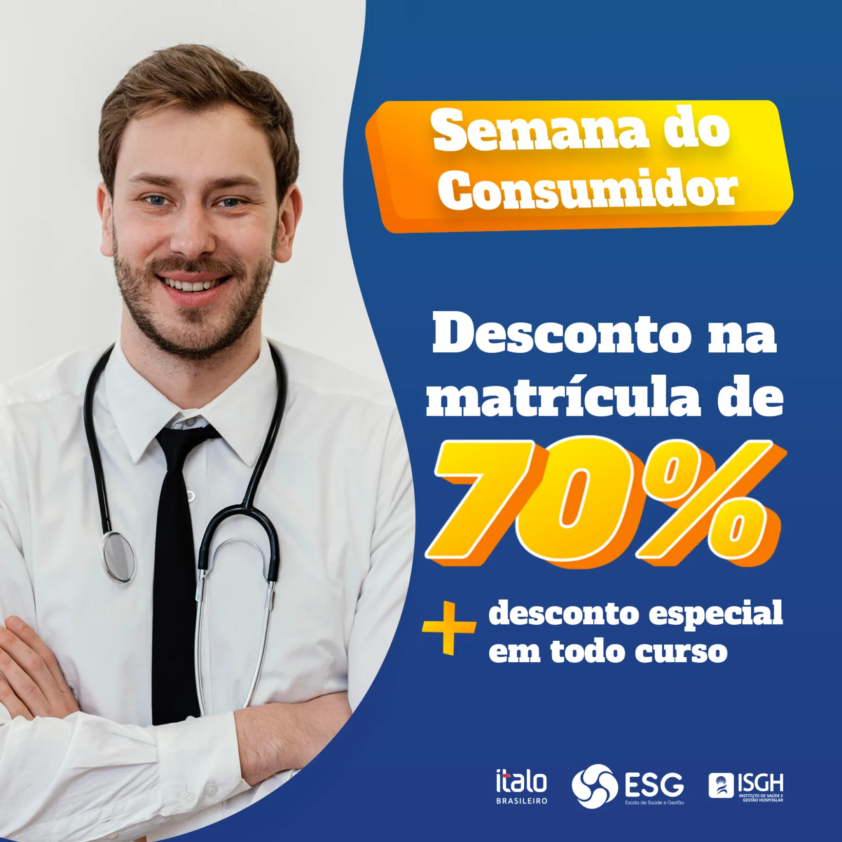 Semana do Consumidor: ESG disponibiliza até 70% de desconto na matrícula e descontos especiais em todos os MBAs
